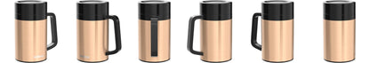 Borosil Coffeemate Insulated Mug, Vacuum Insulated Travel Coffee Mug with Lid, 8 Hours Hot and 14 Hours Cold, 300 ml, Mocha, Stainless Steel